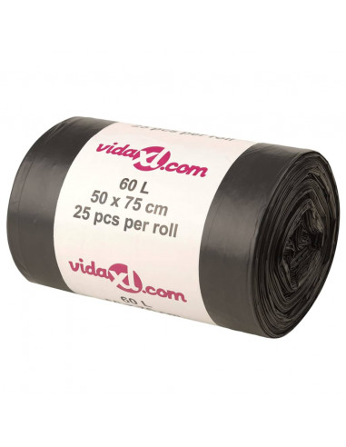 Sacchetti per Cestini 250 pz Neri 60 L