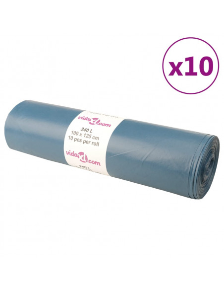 Sacchetti per Cestini 100 pz Blu 240 L