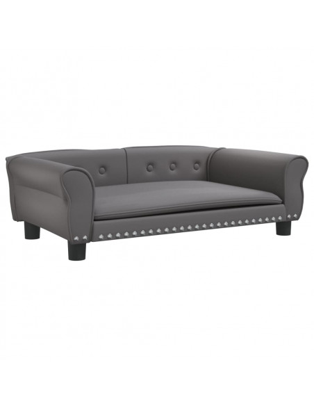 Lettino per Cani Grigio 95x55x30 cm in Similpelle