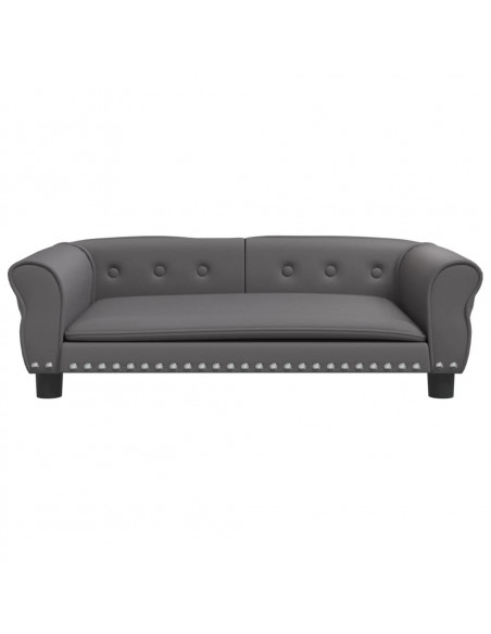Lettino per Cani Grigio 95x55x30 cm in Similpelle