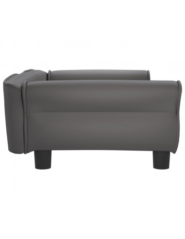 Lettino per Cani Grigio 95x55x30 cm in Similpelle
