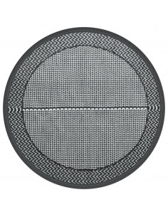 Tappeto da Esterno Grigio Ø120 cm in PP 2
