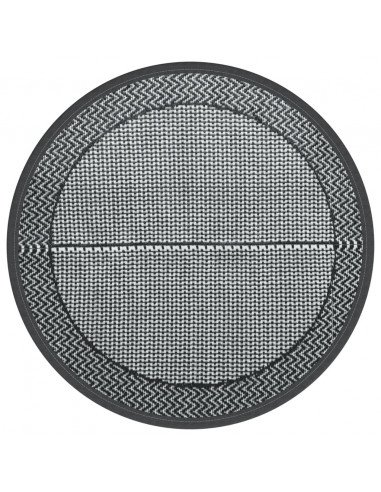 Tappeto da Esterno Grigio Ø120 cm in PP