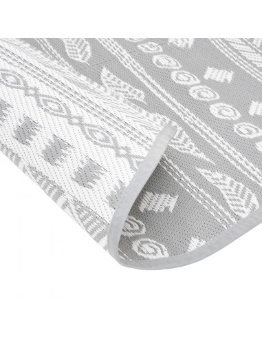 Tappeto da Esterno Grigio Ø120 cm in PP
