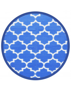 Tappeto da Esterno Blu Ø160 cm in PP 2
