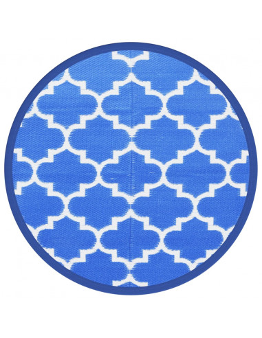 Tappeto da Esterno Blu Ø160 cm in PP