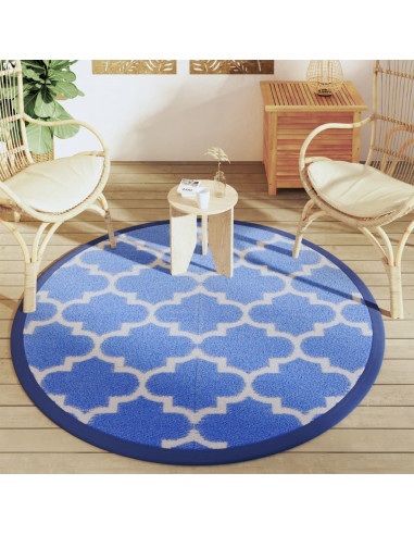 Tappeto da Esterno Blu Ø160 cm in PP