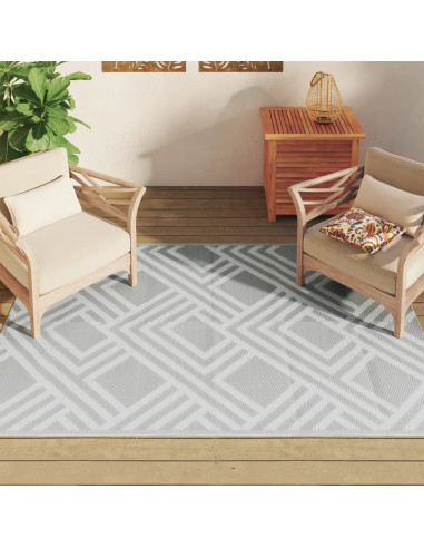 Tappeto da Esterno Grigio 140x200 cm in PP