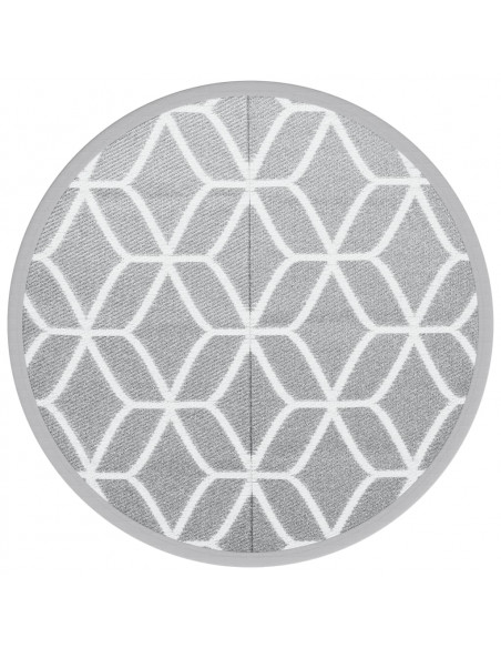 Tappeto da Esterno Grigio Ø120 cm in PP