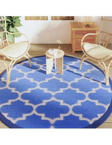 Tappeto da Esterno Blu Ø200 cm in PP