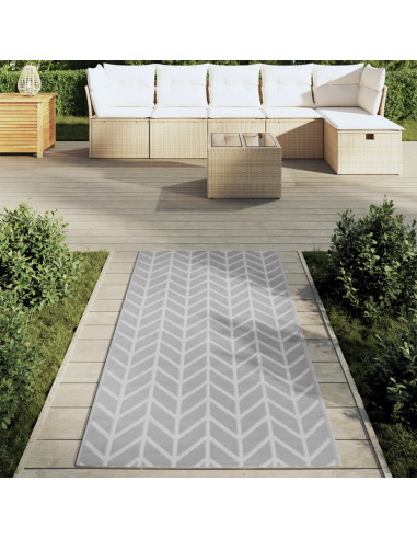 Tappeto da Esterni Grigio 80x150 cm in PP