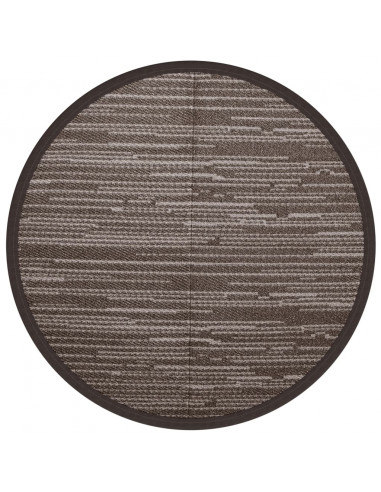 Tappeto da Esterni Marrone Ø120 cm in PP