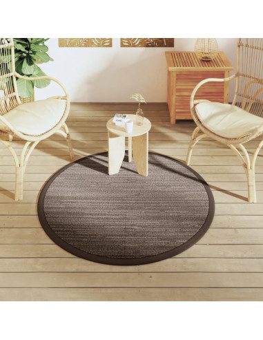 Tappeto da Esterni Marrone Ø120 cm in PP