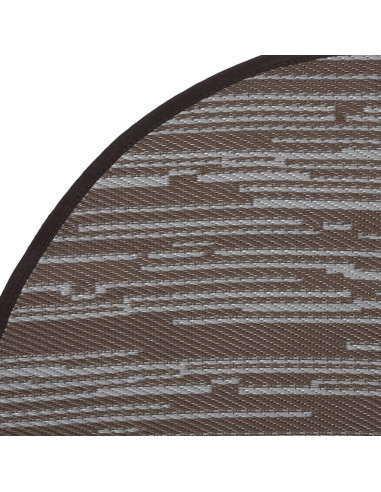 Tappeto da Esterni Marrone Ø120 cm in PP