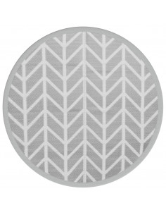 Tappeto da Esterno Grigio Ø120 cm in PP 2