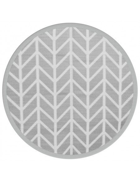 Tappeto da Esterno Grigio Ø120 cm in PP
