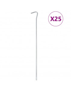 Picchetti per Tenda 25 pz 30 cm Ø5 mm in Acciaio Zincato 2