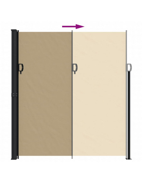 Tenda da Sole Laterale Retrattile Beige 220x600 cm