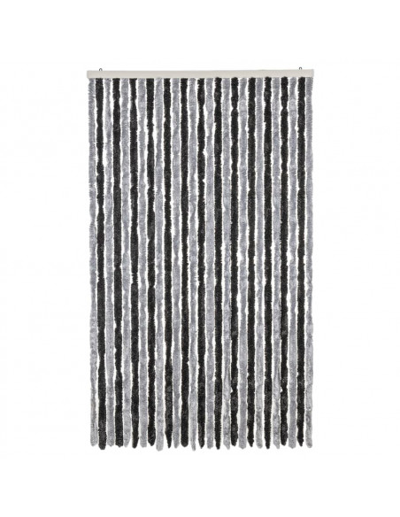 Tenda Antimosche Grigia e Nera 118x220 cm in Ciniglia