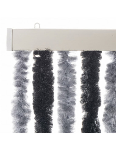 Tenda Antimosche Grigia e Nera 118x220 cm in Ciniglia