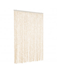 Tenda Antimosche Beige e Bianca 118x220 cm in Ciniglia 2