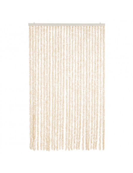 Tenda Antimosche Beige e Bianca 118x220 cm in Ciniglia