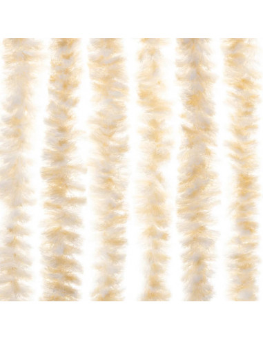 Tenda Antimosche Beige e Bianca 118x220 cm in Ciniglia