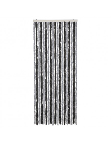 Tenda Antimosche Grigia e Nera 56x200 cm in Ciniglia