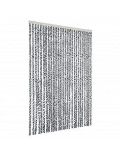 Tenda Antimosche Grigia Nera e Bianca 118x220 cm in Ciniglia 2