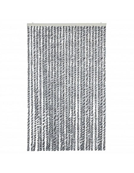 Tenda Antimosche Grigia Nera e Bianca 118x220 cm in Ciniglia