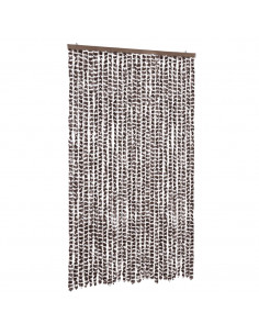 Tenda Antimosche Marrone e Bianca 118x220 cm in Ciniglia 2
