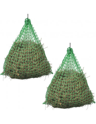 Reti per Fieno 4 pz Rotonde 0,75x0,75 m in PP