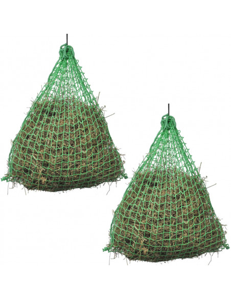 Reti per Fieno 4 pz Rotonde 0,75x0,75 m in PP