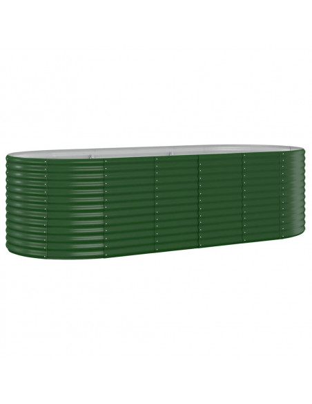 Letto Giardino Acciaio Verniciato a Polvere 249x100x68 cm Verde