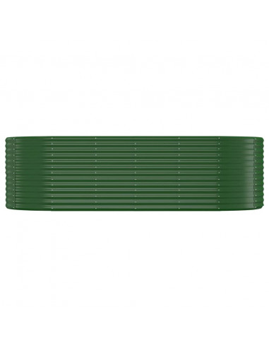 Letto Giardino Acciaio Verniciato a Polvere 249x100x68 cm Verde