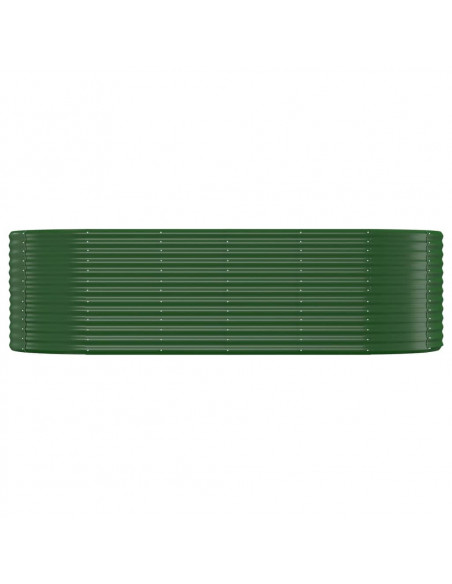 Letto Giardino Acciaio Verniciato a Polvere 249x100x68 cm Verde
