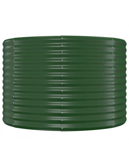 Letto Giardino Acciaio Verniciato a Polvere 249x100x68 cm Verde