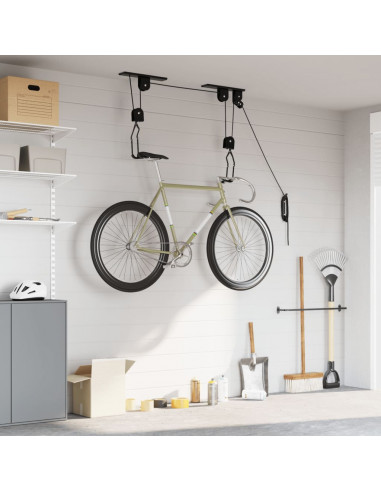 Sollevatori per Bici con Supporto a Soffitto 2 pz 20 kg