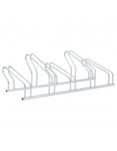 Supporto per 5 Bici da Pavimento Autoportante Acciaio Zincato 2