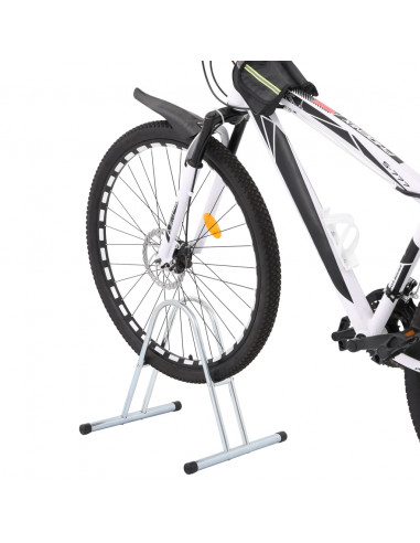 Supporto per 1 Bici da Pavimento Autoportante Acciaio Zincato