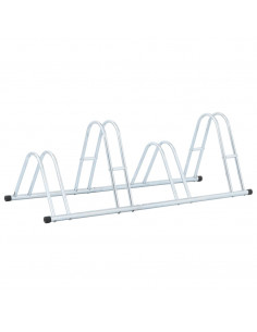 Supporto per 4 Bici da Pavimento Autoportante Acciaio Zincato 2