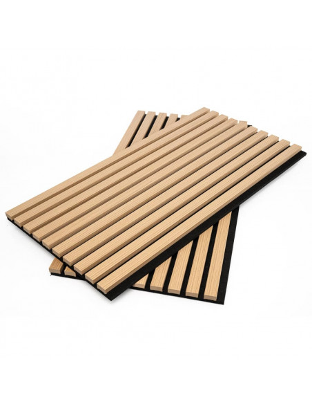 WallArt Pannelli Acustici da Parete Aku Rovere Naturale 4 pz