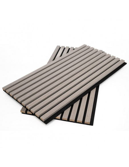 WallArt Pannelli Acustici da Parete Aku Grigio Rovere 4 pz