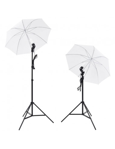 Kit Studio Fotografico con 5 Sfondi Colorati e 2 Ombrelli