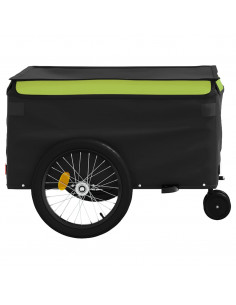 Rimorchio da Bici Nero e Verde 45 kg in Ferro 2