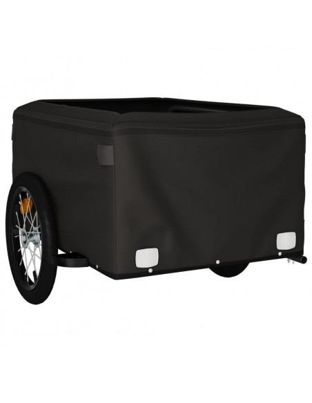 Rimorchio da Bici Nero e Grigio 45 kg in Ferro