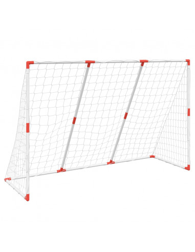 Porte Calcio Bambini con Palloni 2 in 1 Bianche 184x64x124 cm