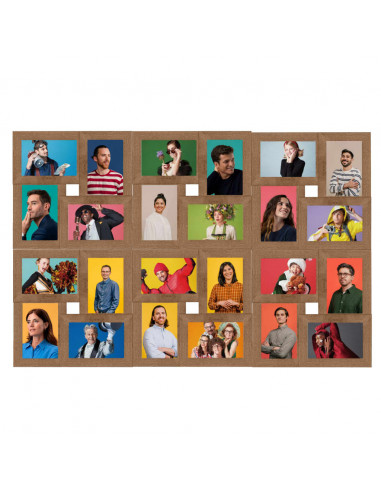 Cornice per Collage 24x(10x15 cm) Foto Marrone Chiaro in MDF