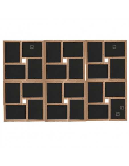 Cornice per Collage 24x(10x15 cm) Foto Marrone Chiaro in MDF