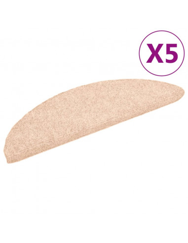 Tappetini Adesivi per Scale 5 pz 56x17x3 cm Marroni Agugliati